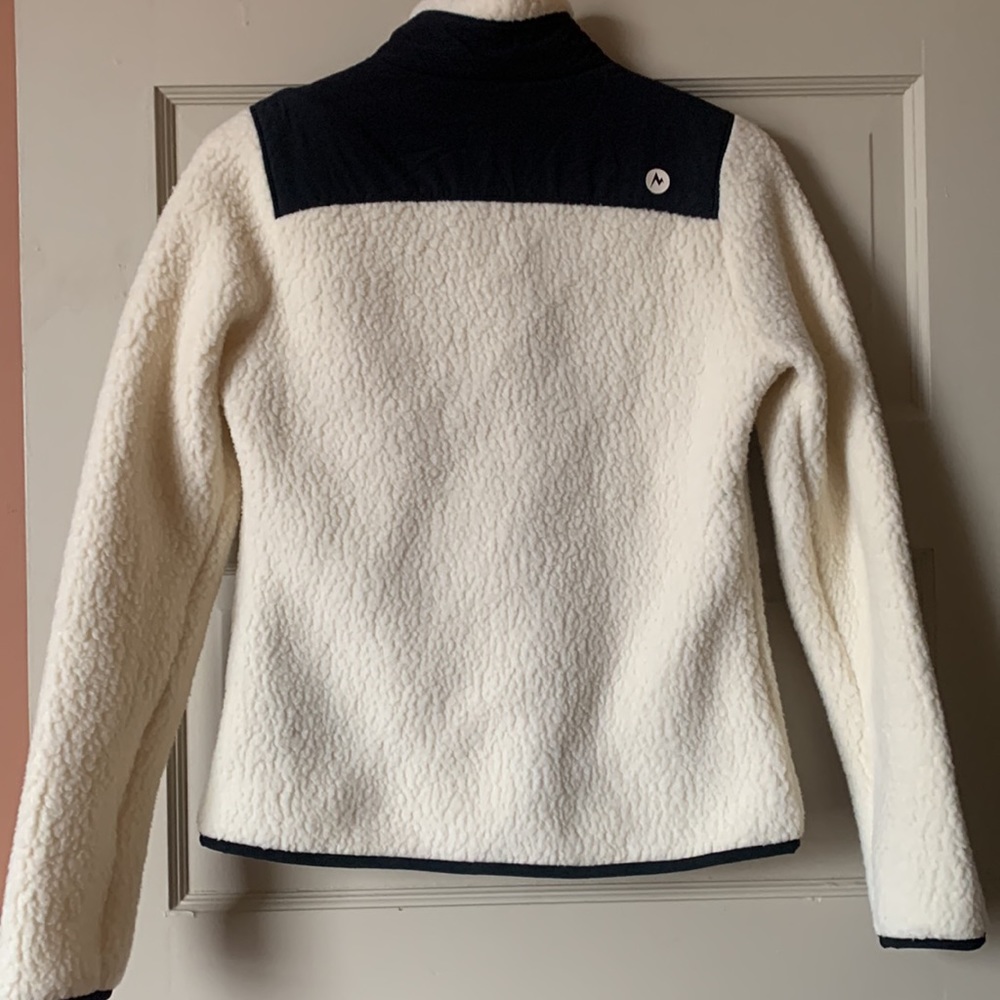 (Sold) Marmot Wiley Polartec Fleece Jacket | Cream and Black | XS - Picture 5 of 12
